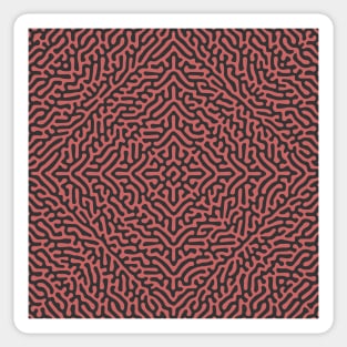 Concentric Squares Turing Pattern (Rose Gold) Sticker